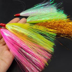 Señuelo de Pesca de 11.5 cm, Diseño de Sirena Marina, Cabeza de Cobre, PVC, Cola de Mylar, para Pesca de Atún, Pargo, Lubina, Calamar, Agua Salada - Product Image 6