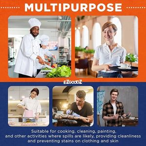 Tabliers jetables imperméables avec manchons de protection, tabliers de protection en plastique parfaits pour la peinture, la cuisine et les travaux ménagers quotidiens - Product Image 6