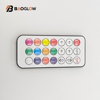 Nouveau style 2025 – Mini contrôleur tactile sans fil 21 touches pour bande LED 12V avec variateur d'intensité et alimentation LED 12V