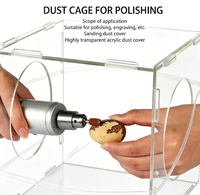Cage de protection transparente en acrylique pour polissage, gravure et projets d'artisanat DIY