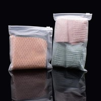 Sacs d'emballage plats en plastique EVA givré réutilisables avec fermeture éclair pour vêtements, impression sérigraphique, vente en gros d'usine à bas prix