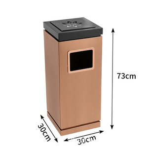 Poubelle en acier inoxydable écologique pour hôtel, commerce, extérieur, zone publique, école, <span class=keywords><strong>restaurant</strong></span>, grande capacité, durable, décoration - Product Image 4