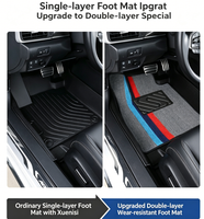 Tapis de sol de voiture sur mesure à double couche, doublures en boucle de fil de neige, tapis universels pour tous les modèles de véhicules