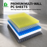 Plaque de polycarbonate multicouche transparente anti-buée Lanyu OEM personnalisée de 10 mm pour abri de jardin 8000 m² Vente en gros