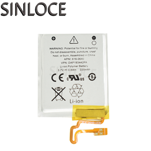 Batterie Li-Polymère Rechargeable 3.7V 220mAh 616-0639 616-0640 Compatible avec <span class=keywords><strong>iPod</strong></span> <span class=keywords><strong>Nano</strong></span> <span class=keywords><strong>7</strong></span> <span class=keywords><strong>7</strong></span>ème Génération A1446 MP3 - Product Image 1