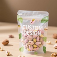 Sachet Doypack MOPP pour pistaches avec fenêtre transparente et impression numérique personnalisée, pour l'emballage des noix, le rangement en cuisine et la vente au détail