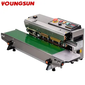 YOUNGSUN Automatic Sealing Machine Continuous Band Horizontal Packaging Sealing Machine Stainless Steel Band Sealer Machine