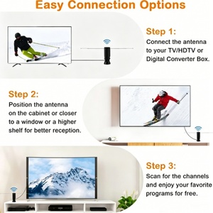 <span class=keywords><strong>Antena</strong></span> de <span class=keywords><strong>TV</strong></span> Telescópica de Largo Alcance para Interiores/Exteriores SIGNALWELL de 12dBi con <span class=keywords><strong>Amplificador</strong></span> de Señal, Diseño Inteligente de Plástico - Product Image 5