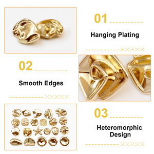 Hot Vàng Nút Kim Loại Kẽm Hợp Kim Thân Thiện Với Môi Mạ Sang Trọng Trang Trí Nút Hình Dạng Đặc Biệt Ánh Sáng Nút Cho Quần Áo - Product Image 2