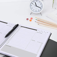 Planificateur quotidien non daté, couverture souple, carnet à spirale, agenda, organisateur pour les rendez-vous, calendrier personnel
