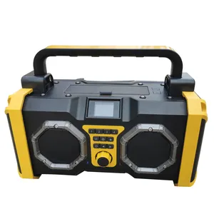 Draagbare Digitale Fm Home Radio Site Radio Outdoor Jobsite Worksite Radio Met Bluetooth Speaker Ingebouwde Batterij