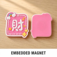 Aimant de réfrigérateur en PVC souple avec motif porte-bonheur du Nouvel An 2026, design gaufré personnalisé, cadeau promotionnel en gros