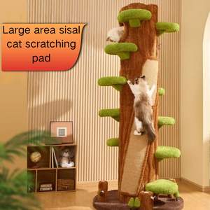Casa de Madera Estable para Mascotas Skytree con Juguete Oscilante para Gatos y Columna de Enredadera para Escalar, Dormir y Descansar, Previene que los Gatos Arañen - Product Image 2