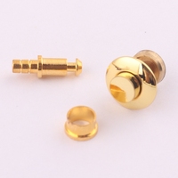 Boîte à bijoux de 12 mm, petite, en laiton, avec bouton poussoir à ressort pour étui en bois, valise