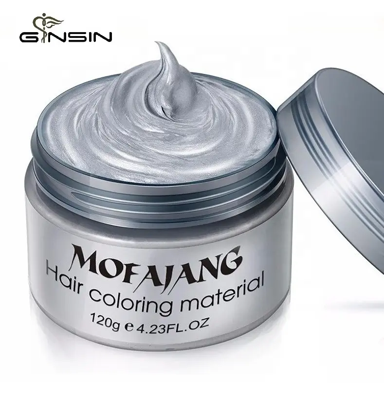 MOFAJANG - مواد تصفيف الشعر, مواد معدة لتصفيف الشعر, 9 ألوان، شمع شعر ملون طيني للاستعمال مرة واحدة مؤقتة