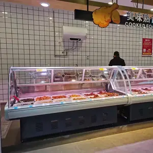 Supermercado Showcase congelador exibição carne/Deli refrigerador para venda