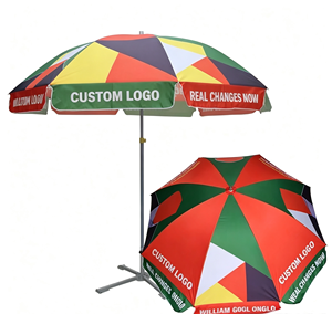 Parasol de plage publicitaire personnalisé 48 pouces, parasol de plage publicitaire imperméable, parasols de patio, parasol de camping - Product Image 1