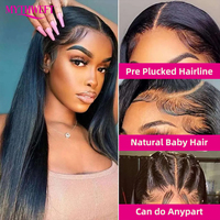 Perruque brésilienne en cheveux vierges 13x6 HD avec dentelle transparente, fournisseur de perruques frontales en cheveux humains pour femmes noires
