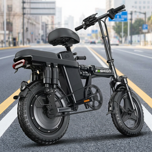 Nouveau vélo électrique pliable électronique chinois ultra-léger, 24 vitesses, cadre en alliage d'aluminium, moteur avant, batterie lithium 48V, 14 pouces - Product Image 2