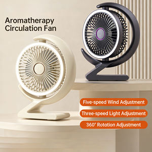 Ventilador de escritorio con lámpara, ventilador de circulación giratorio de alta potencia para el hogar, ventilador portátil USB de aromaterapia para escritorio - Product Image 5