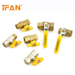 Vanne à boisseau sphérique en laiton forgé IFAN pour gaz naturel, filetée, 1/2"-4", tous styles, <span class=keywords><strong>prix</strong></span> fournisseur - Product Image 1
