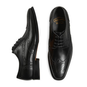Chaussures en cuir formelles décontractées pour hommes britanniques, chaussures en cuir véritable pour hommes, chaussures formelles de mariage - Product Image 3