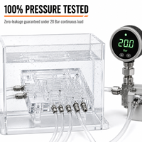 Plaque fluide de laboratoire haute pression en PMMA usinée sur mesure par CNC pour collecteur microfluidique