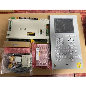 Techmaçã tech2 sistema de controle para a máquina de molde injeção, tech 2 plc com painel de 8 polegadas no estoque, controlador de tecnologia 2 plc