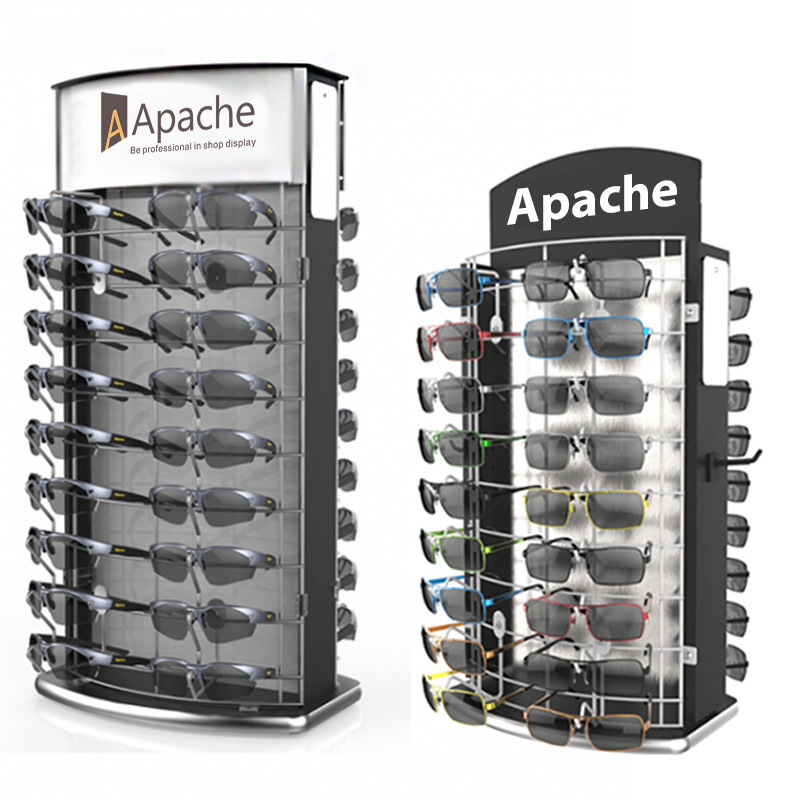 Customizable Metal & Mirror Eyewear Display Stands with Painted Finish Carton Packed Countertop Display Units for Store Use — view 3