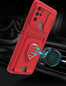 Pour <span class=keywords><strong>Motorola</strong></span> Moto G62 G42 G22 G51 G31 G41 E30 G60S G10 E7 G9 étui <span class=keywords><strong>Protection</strong></span> d'objectif coulissant anneau support souple fentes pour cartes couverture - Product Image 4