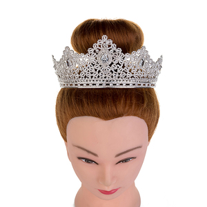 Diademi <span class=keywords><strong>E</strong></span> Corona Elegante di Cerimonia Nuziale Del Fiore Accessori per Capelli da Sposa Princess Crown Fascia Zircone BC3956 Corona Princesa - Product Image 3