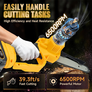 Hot Sale 8 Inch <b>Mini</b> Cordless Battery-Powered <b>Chainsaw</b> With OEM Support DIY Grade for Backyard Garden Tools Imported <b>Chainsaw</b> - Product Image 2