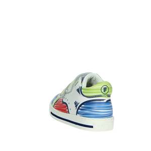 Zapatillas deportivas para niños Falcotto, color blanco, azul claro, cierre de velcro, zapatos de lona a la moda, talla 15 - Product Image 2