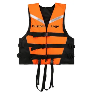 Wholesale Big Size Solas kayaking Life Jackets marine for Protect Safety with Reflective Tapes for adult and kids sea life vest