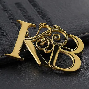 Customized Personal Logo Commercial Metal Printing Hollowed Out Carving Shiny Electroplated Brooch Lapel Pin