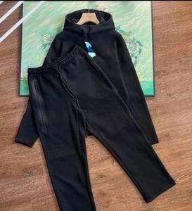 Conjunto Deportivo Personalizado con Logotipo para Hombre, Sudadera de Forro Polar Térmico, Pantalones Deportivos con Cierre para Correr, Talla Grande - Product Image 5