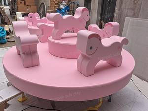 Popular blanco rosa interior al aire libre patio sensorial gimnasio girar carrusel tazas de té Merry Go Round juego suave para fiestas alquiler de eventos - Product Image 6