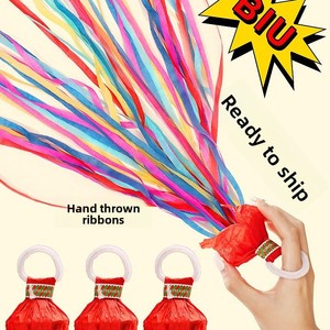 Guirnalda de Papel para Lanzar a Mano en Celebraciones de Boda, Fuegos Artificiales con Cintas de Colores, Hecha a Mano, Portátil, 8 cm - Product Image 6
