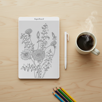 Tablette de dessin magnétique en silicone KWONG U TOYS de 8,5 pouces, réutilisable, sans encre, sans poussière, imperméable, effaçable, avec stylo