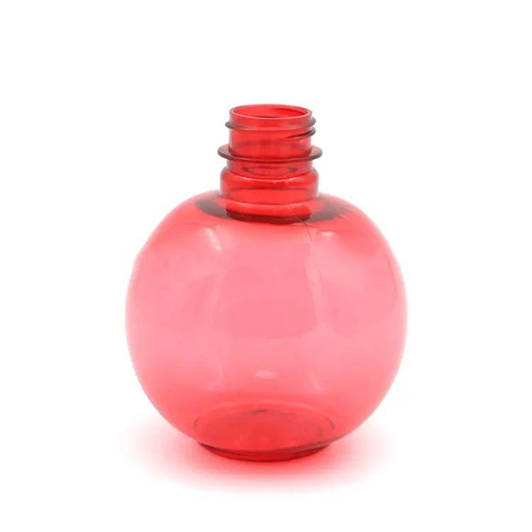 Lovely pink round ball shape juice bottle, 150ml plastic round drinking bottle packaging
