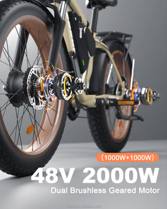 Vente en gros 48v 2000w Boombike vélo électrique gros pneu vélo électrique double moteur 26 pouces Ebike neige plage pour adultes - Product Image 5