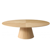 Table de restaurant en bois au design moderne, forme personnalisée pour mobilier de restaurant