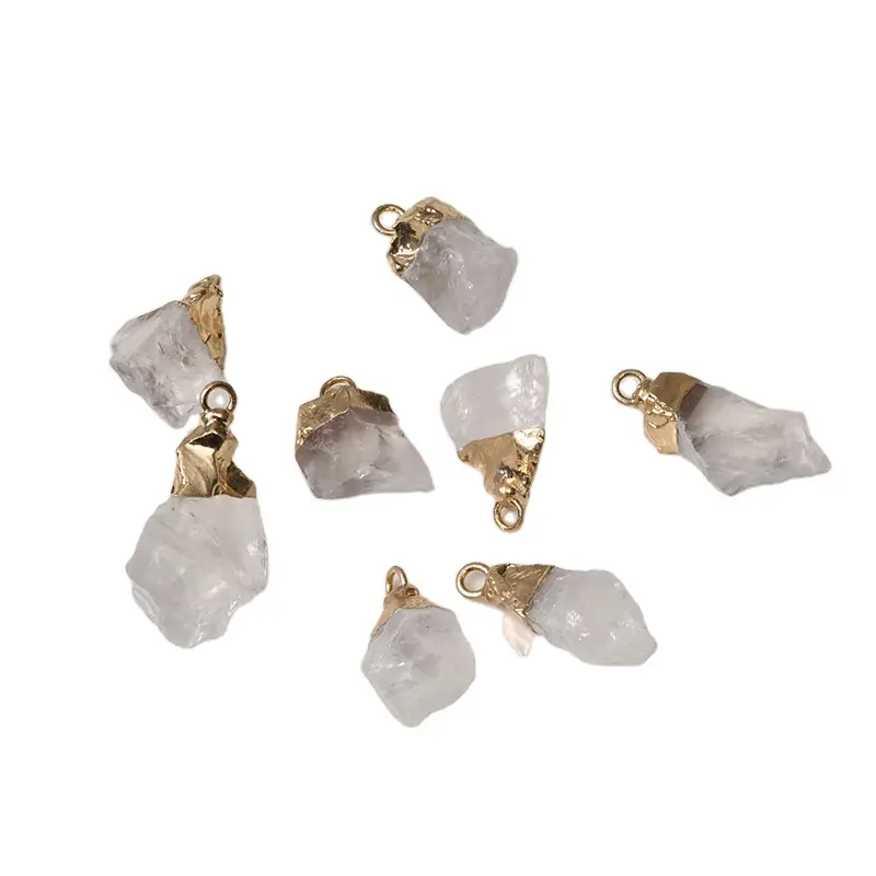 Wholesale Natural Clear Citrine Quartz Rough Freedom Shape Gem Rose Crystal Amethyst Stone Pendant For Gift