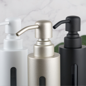 Dispenser di Lusso Vuoto per Shampoo e Sapone <span class=keywords><strong>Liquido</strong></span> <span class=keywords><strong>in</strong></span> Acciaio Inossidabile Nero per Bagno, Doccia e Cucina - Product Image 3