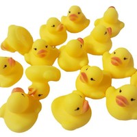 Vente en Gros de Mini Canards de Bain Jaunes en Caoutchouc, Jouets Flottants Sonores pour Enfants, Sifflets pour Garçons, Lots de Canards en Caoutchouc pour Douche et Nage