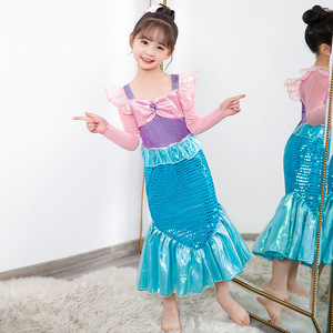 Costume da Principessa <span class=keywords><strong>Sirena</strong></span> per Bambine, per Feste, Carnevale, Cosplay, Halloween, per Bambine da 3 a 10 Anni, Coda da <span class=keywords><strong>Sirena</strong></span> - Product Image 5