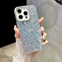 Coque de téléphone tendance à paillettes pour iPhone 11-17, coque de luxe en PC avec paillettes brillantes et protection d'appareil photo en strass étincelant
