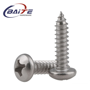 304 vít tự khai thác bằng thép không gỉ Đầu phẳng với khe cắm chéo GB845 Hệ thống đo lường tiêu chuẩn inch - Product Image 3