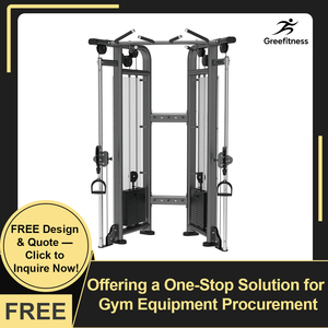 <span class=keywords><strong>Poulie</strong></span> double réglable en acier de haute qualité avec pile de poids de 117 kg pour un entraînement complet du corps efficace à usage commercial - Product Image 1