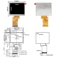 Écran LCD TFT TIANMA original de 3,5 pouces, 54 broches, TM035KDH03, avec module LCD de 3,5 pouces, prend en charge une résolution de 320x240